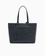 Bolso shopping logotipo en relieve y colgante metálico black